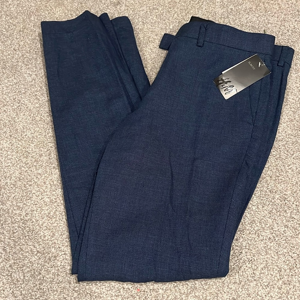 H&M Men’s Blue Slim Fit Dress Pants size 33R